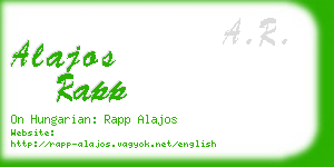 alajos rapp business card